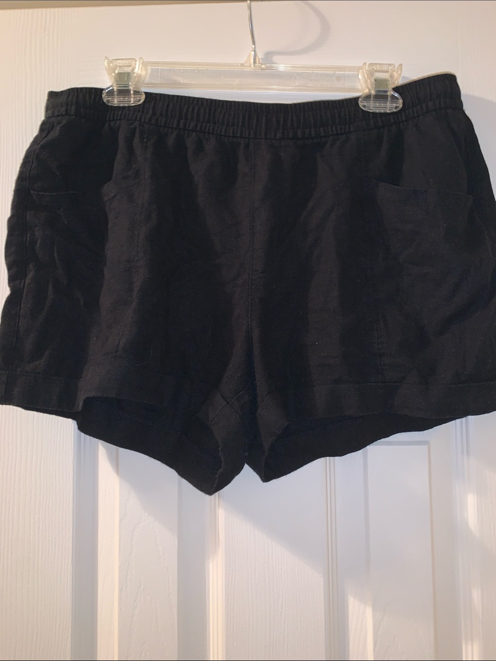 Old Navy Black Elastic-Waist linen Shorts